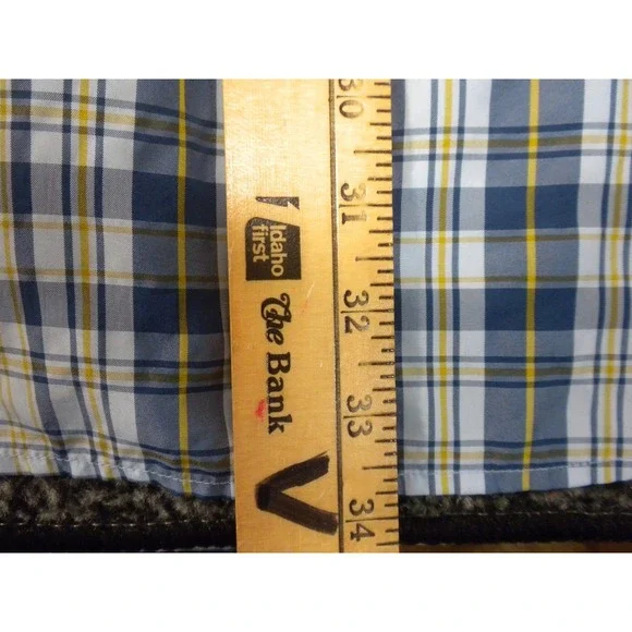 Duluth Shirt LT Blue Yellow Plaid Armachillo Lightweight Wicking Vented‎ 475205 - Picture 13 of 14